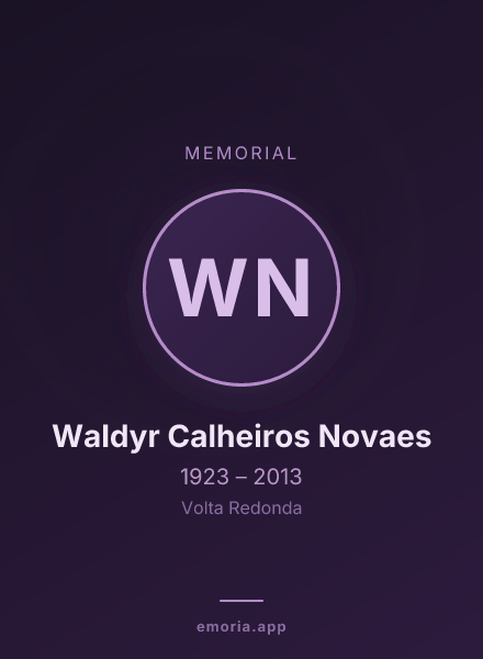Memorial portrait of Waldyr Calheiros Novaes