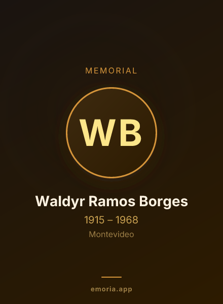 Memorial portrait of Waldyr Ramos Borges