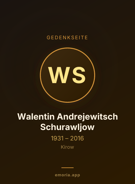Gedenkportrait von Walentin Andrejewitsch Schurawljow