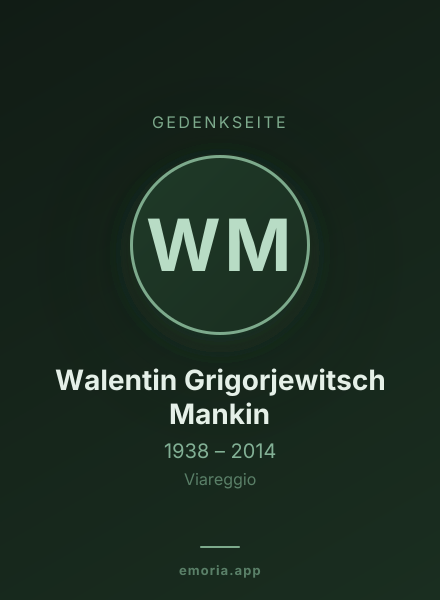 Gedenkportrait von Walentin Grigorjewitsch Mankin