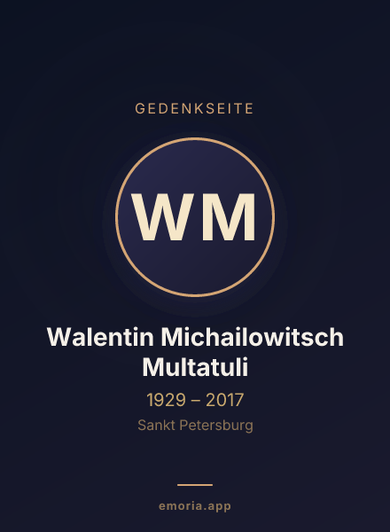 Gedenkportrait von Walentin Michailowitsch Multatuli