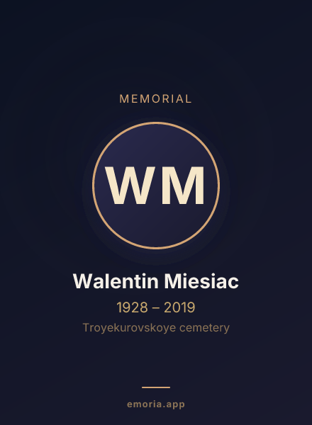 Memorial portrait of Walentin Miesiac
