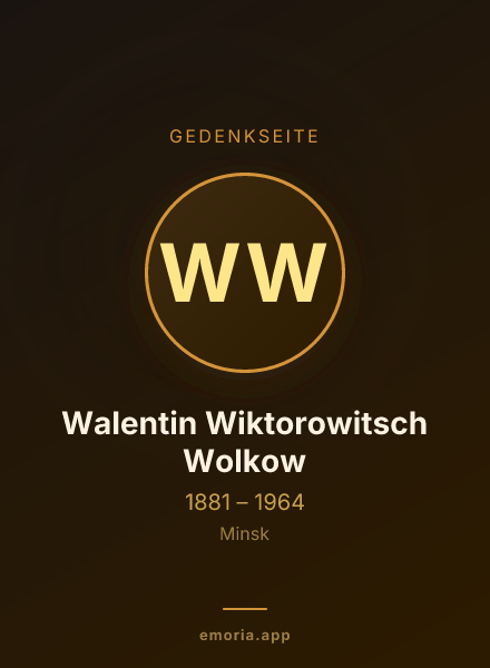 Gedenkportrait von Walentin Wiktorowitsch Wolkow