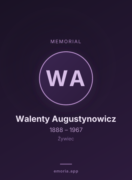 Memorial portrait of Walenty Augustynowicz