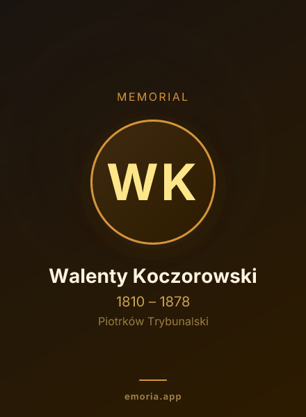 Memorial portrait of Walenty Koczorowski