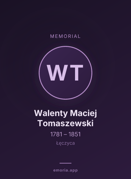 Memorial portrait of Walenty Maciej Tomaszewski