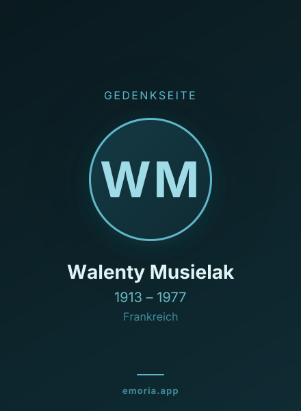 Gedenkportrait von Walenty Musielak