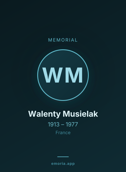 Memorial portrait of Walenty Musielak