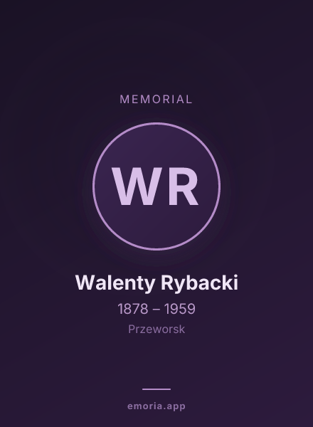 Memorial portrait of Walenty Rybacki