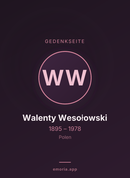 Gedenkportrait von Walenty Wesołowski
