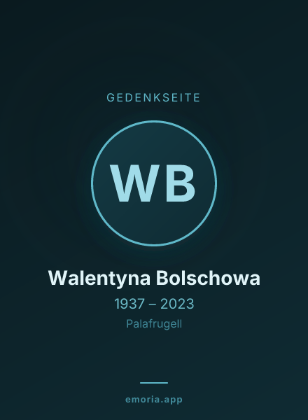 Gedenkportrait von Walentyna Bolschowa