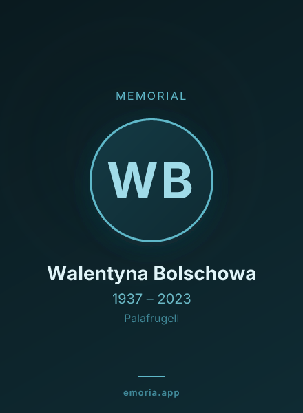Memorial portrait of Walentyna Bolschowa