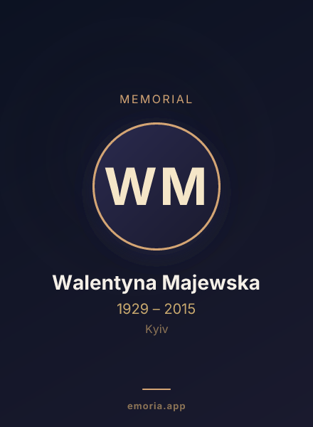 Memorial portrait of Walentyna Majewska