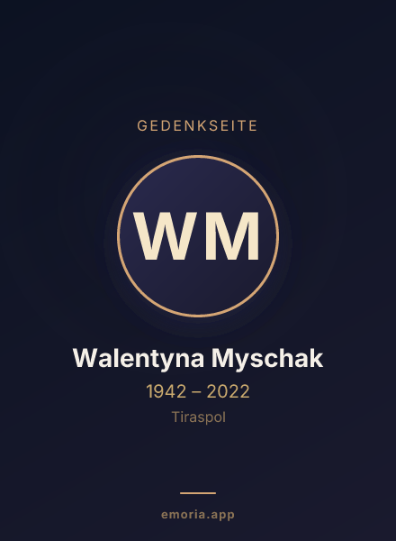 Gedenkportrait von Walentyna Myschak
