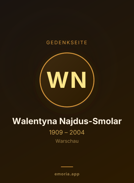Gedenkportrait von Walentyna Najdus-Smolar