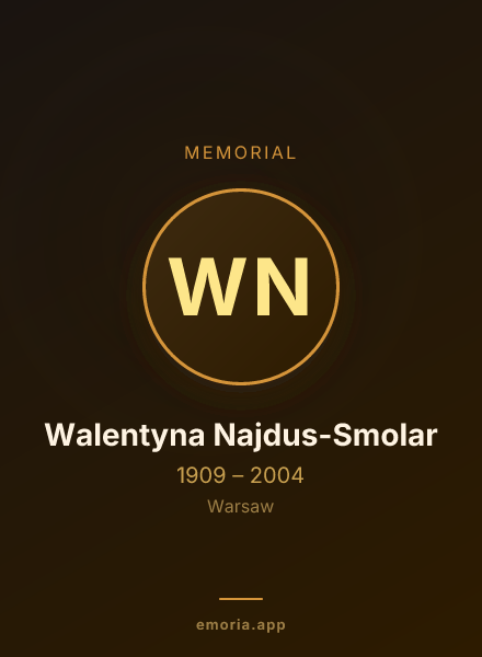 Memorial portrait of Walentyna Najdus-Smolar