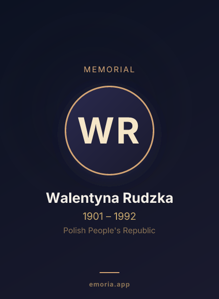 Memorial portrait of Walentyna Rudzka
