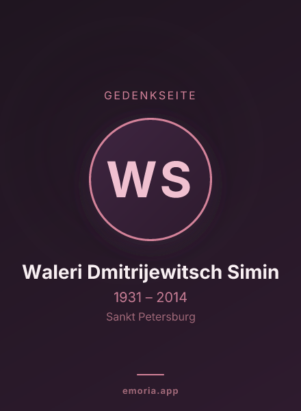 Gedenkportrait von Waleri Dmitrijewitsch Simin