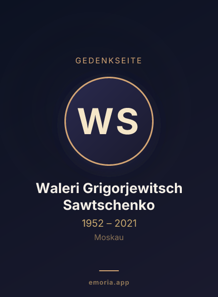 Gedenkportrait von Waleri Grigorjewitsch Sawtschenko