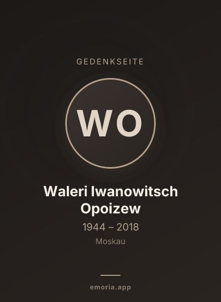 Gedenkportrait von Waleri Iwanowitsch Opoizew