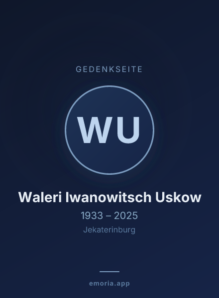 Gedenkportrait von Waleri Iwanowitsch Uskow