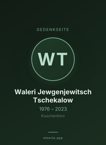 Gedenkportrait von Waleri Jewgenjewitsch Tschekalow