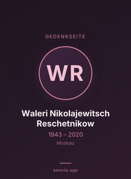 Gedenkportrait von Waleri Nikolajewitsch Reschetnikow