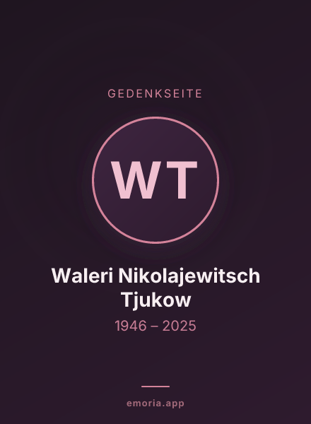 Gedenkportrait von Waleri Nikolajewitsch Tjukow