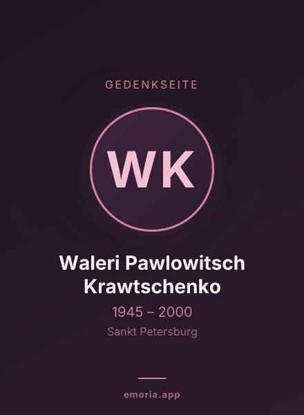 Gedenkportrait von Waleri Pawlowitsch Krawtschenko