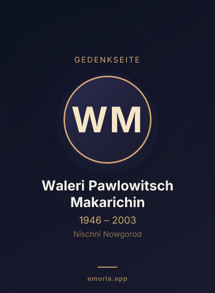 Gedenkportrait von Waleri Pawlowitsch Makarichin