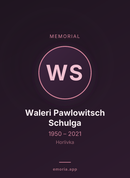 Memorial portrait of Waleri Pawlowitsch Schulga