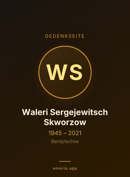 Gedenkportrait von Waleri Sergejewitsch Skworzow