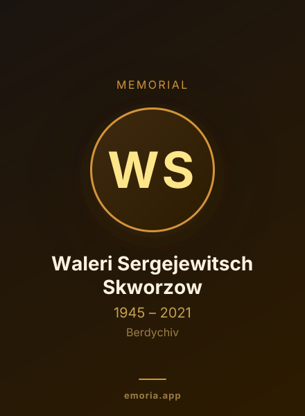 Memorial portrait of Waleri Sergejewitsch Skworzow