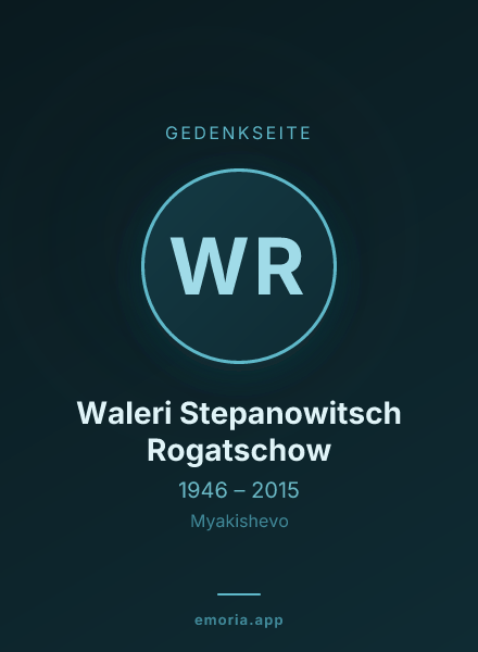 Gedenkportrait von Waleri Stepanowitsch Rogatschow
