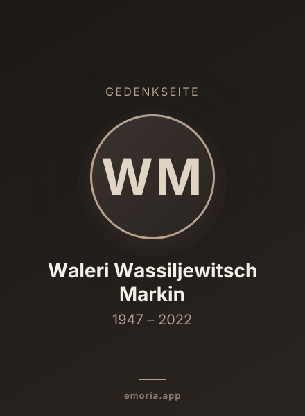 Gedenkportrait von Waleri Wassiljewitsch Markin