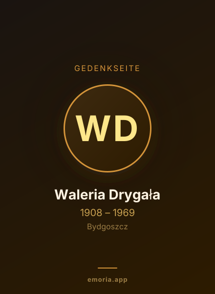 Gedenkportrait von Waleria Drygała