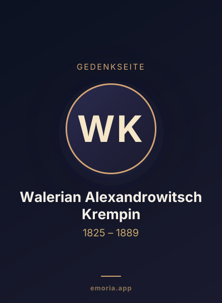 Gedenkportrait von Walerian Alexandrowitsch Krempin