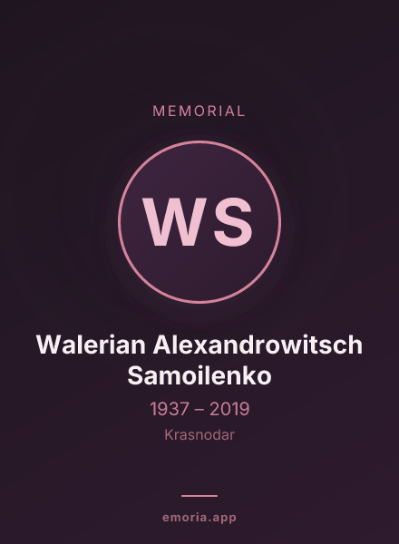 Memorial portrait of Walerian Alexandrowitsch Samoilenko