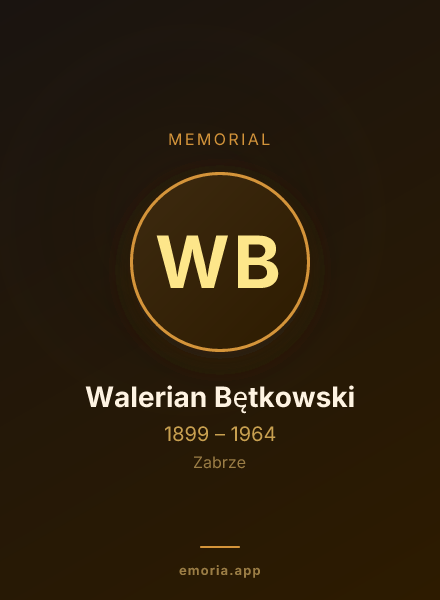Memorial portrait of Walerian Bętkowski