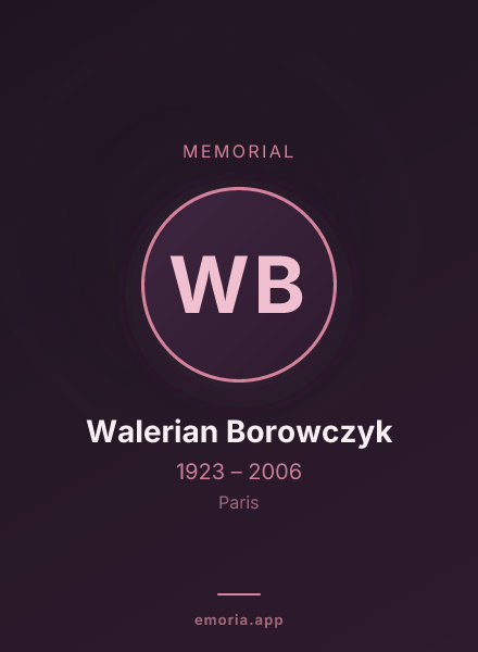 Memorial portrait of Walerian Borowczyk