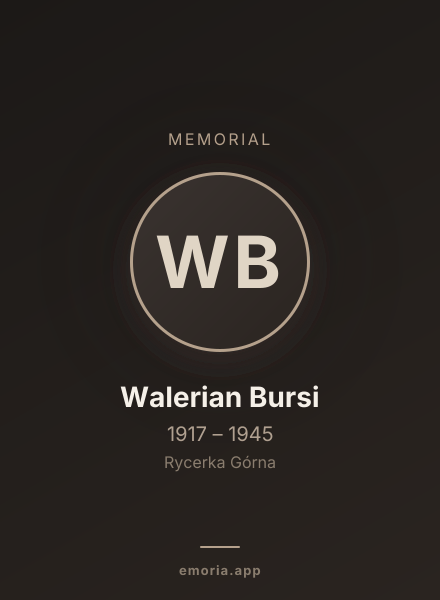 Memorial portrait of Walerian Bursi