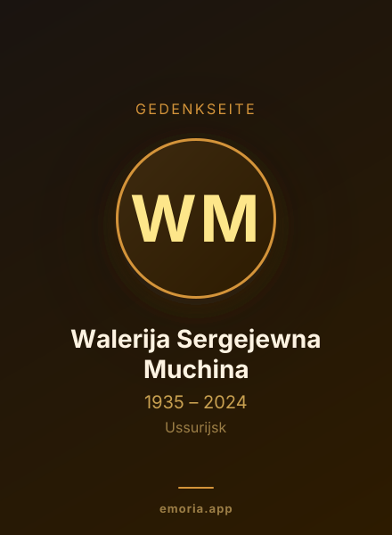 Gedenkportrait von Walerija Sergejewna Muchina