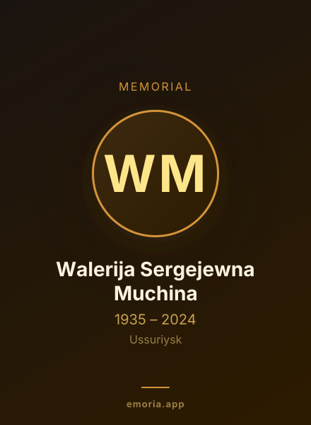 Memorial portrait of Walerija Sergejewna Muchina