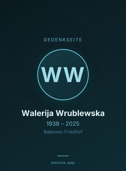 Gedenkportrait von Walerija Wrublewska