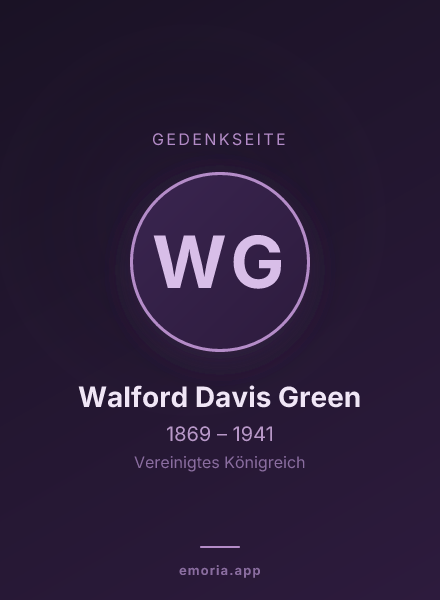 Gedenkportrait von Walford Davis Green