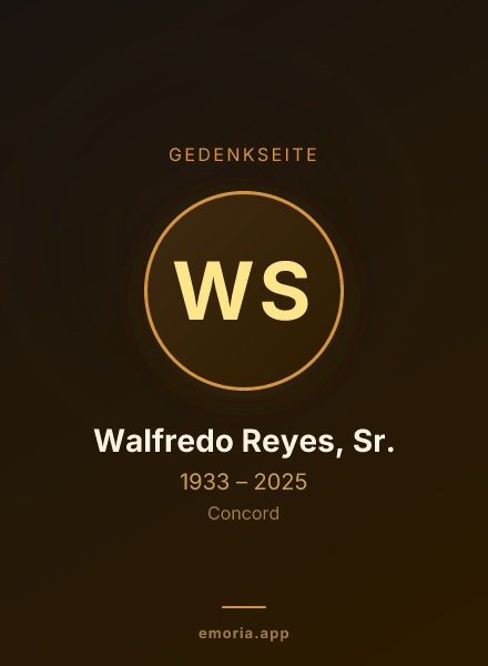 Gedenkportrait von Walfredo Reyes, Sr.