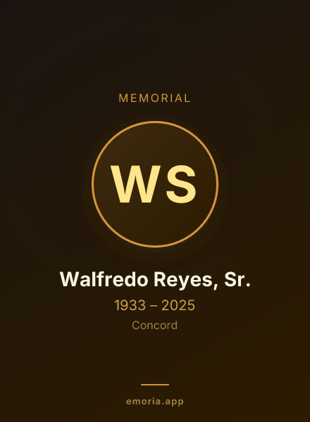 Memorial portrait of Walfredo Reyes, Sr.