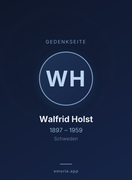 Gedenkportrait von Walfrid Holst