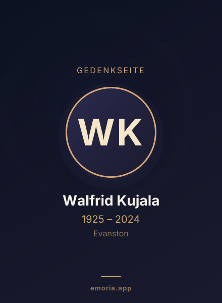 Gedenkportrait von Walfrid Kujala