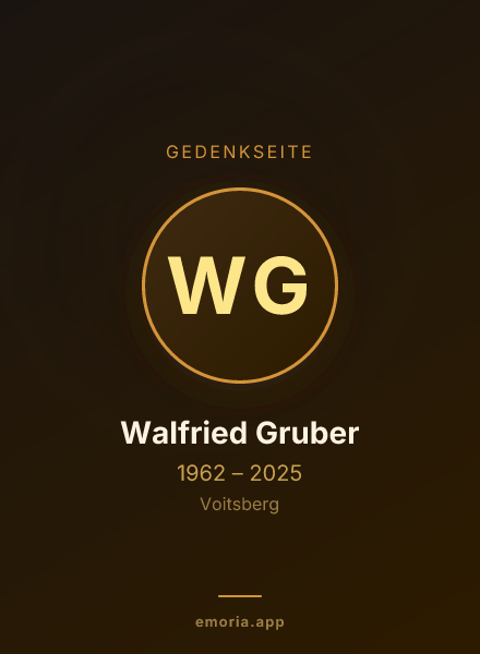 Gedenkportrait von Walfried Gruber